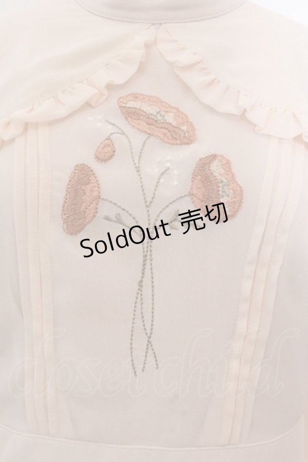 画像2: Fi.n.t / ポピーブーケ刺繍シアーワンピース【洗える】  ベージュ O-25-02-19-1026-CA-OP-IG-ZT078 (2)