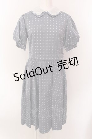 画像: Jane Marple / ドットジャガードのコクーンドレス M ブルー O-25-02-19-012-JM-OP-OW-ZS