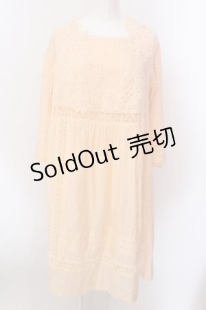 画像: Jane Marple Dans Le Salon / Flower lei yoke dress M ライトオレンジ O-25-02-19-013-JM-OP-IG-ZS