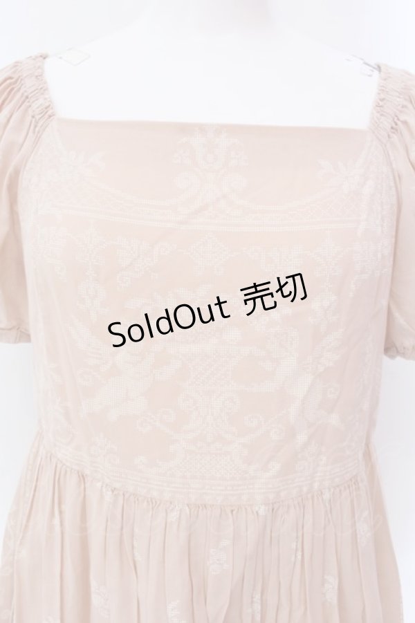 画像2: Jane Marple / Holy graceエンパイアドレス M アプリコット O-25-02-19-017-JM-OP-OW-OS (2)