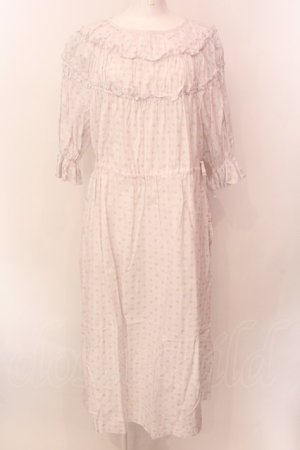 画像: Jane Marple Dans Le Salon / Vintage pattern clothエンパイアドレス M シロ O-25-02-19-018-JM-OP-OW-ZS