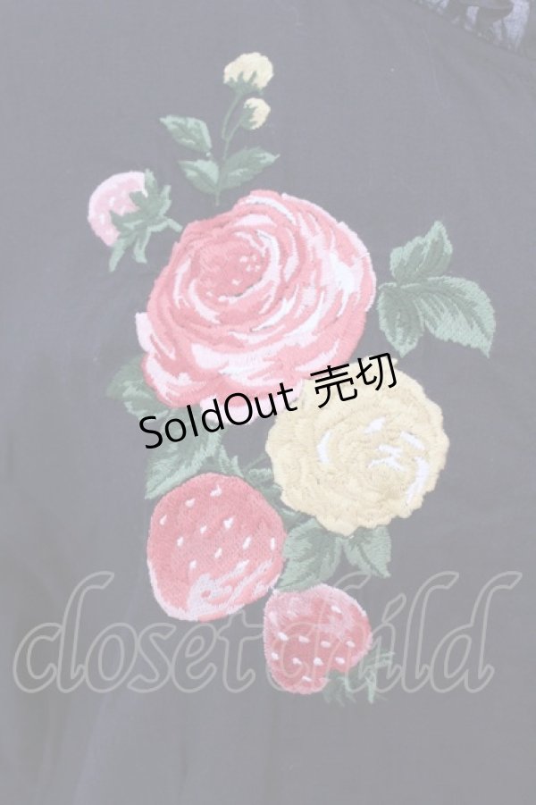 画像3: Jane Marple Dans Le Salon / Strawberry embroidery dress M クロ O-25-02-19-021-JM-OP-IG-ZS (3)