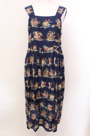 画像: Jane Marple / Jubilee flowersストラップドレス M ネイビー O-25-02-19-023-JM-OP-IG-ZT0430