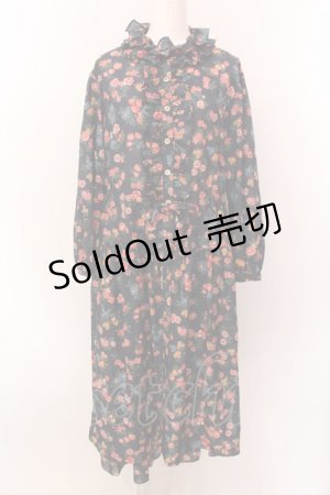 画像: Jane Marple Dans Le Salon / Flowers of Jouy レイヤードドレス M ネイビー O-25-02-19-024-JM-OP-IG-ZS
