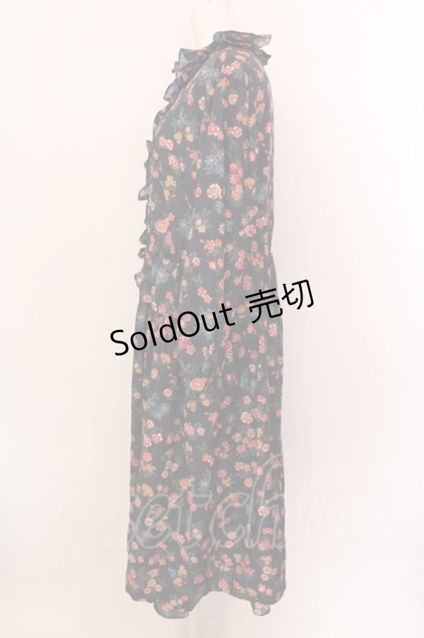 画像3: Jane Marple Dans Le Salon / Flowers of Jouy レイヤードドレス M ネイビー O-25-02-19-024-JM-OP-IG-ZS (3)