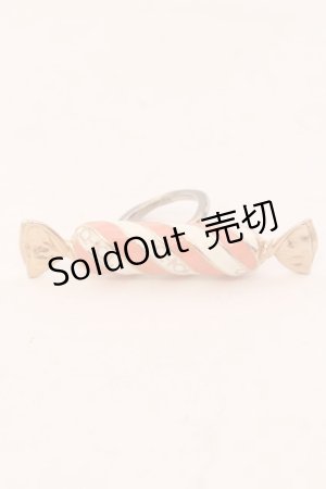 画像: 【SALE】Q-pot. / ストライプキャンディーリング 9号 ピンク O-25-02-20-039-QP-AC-OW-ZT432-F002