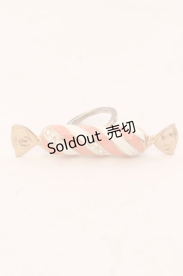 画像1: 【SALE】Q-pot. / ストライプキャンディーリング 9号 ピンク O-25-02-20-039-QP-AC-OW-ZT432-F002 (1)