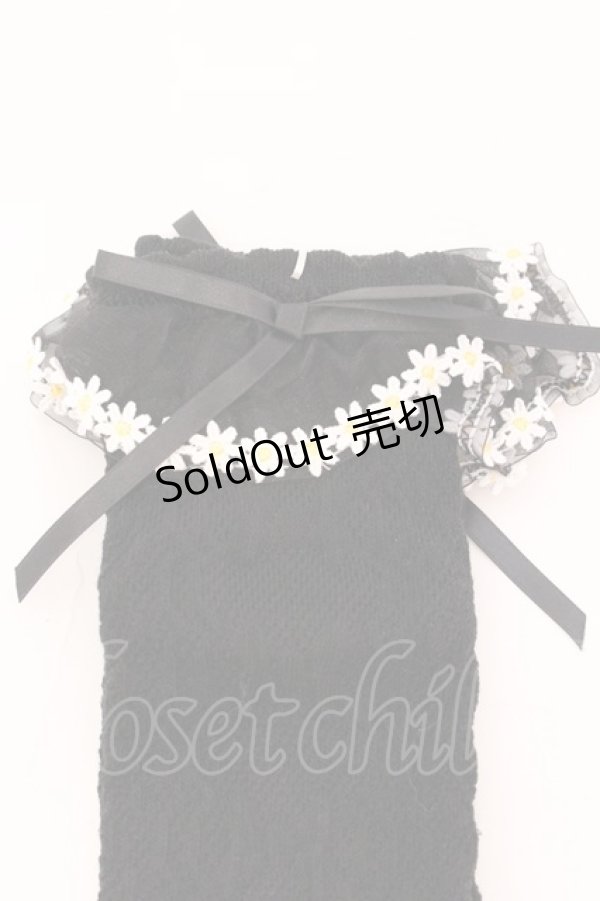 画像2: Angelic Pretty / マーガレットクルー丈ソックス  クロ O-25-05-29-1026-AP-ZA-IG-ZT394-F004 (2)