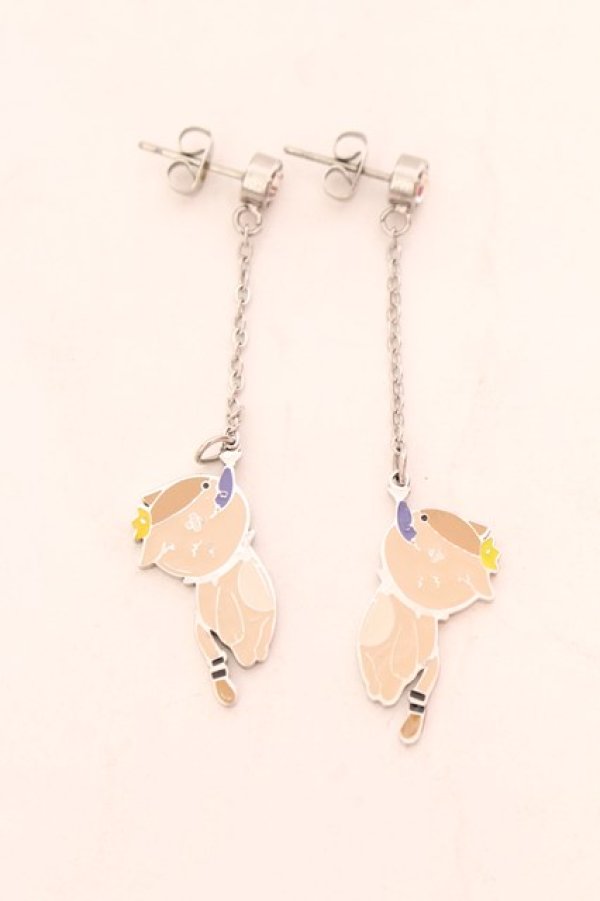 画像1: NieR Clothing / ロングチェーンピアス両耳【ミケ】  シルバー O-25-02-20-074-PU-AC-YM-ZT432-F003 (1)