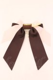 画像3: Enchantlic Enchantilly / ロゴ刺繍パールリボンブローチ  ピンク×ブラウン O-25-02-20-078-LO-ZA-OW-ZT432 (3)
