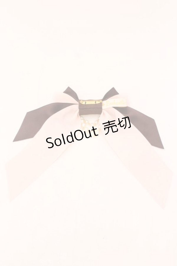 画像3: 【SALE】Enchantlic Enchantilly / ロゴ刺繍パールリボンブローチ  ピンク×ブラウン O-25-02-20-079-LO-ZA-IG-ZT432-F001 (3)