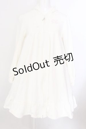 画像: BABY,THE STARS SHINE BRIGHT / ロゴ刺しゅう入りフードワンピース  オフシロ O-25-02-20-002-BA-OP-IG-OS