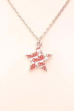 画像: MILK / STARネックレス  レッド×シルバー O-25-02-20-022-ML-AC-OW-ZT432