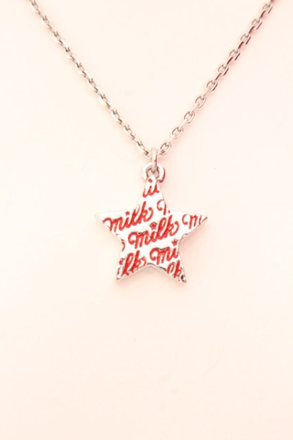 画像1: MILK / STARネックレス  レッド×シルバー O-25-02-20-022-ML-AC-OW-ZT432 (1)