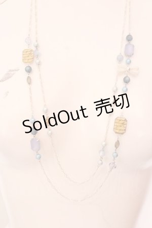 画像: axes femme / ストーンビーズ2連ネックレス  シルバー O-25-02-20-023-AX-AC-IG-ZT432-F002
