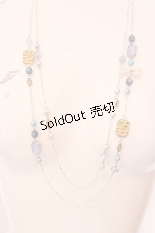 画像1: axes femme / ストーンビーズ2連ネックレス  シルバー O-25-02-20-023-AX-AC-IG-ZT432-F002 (1)