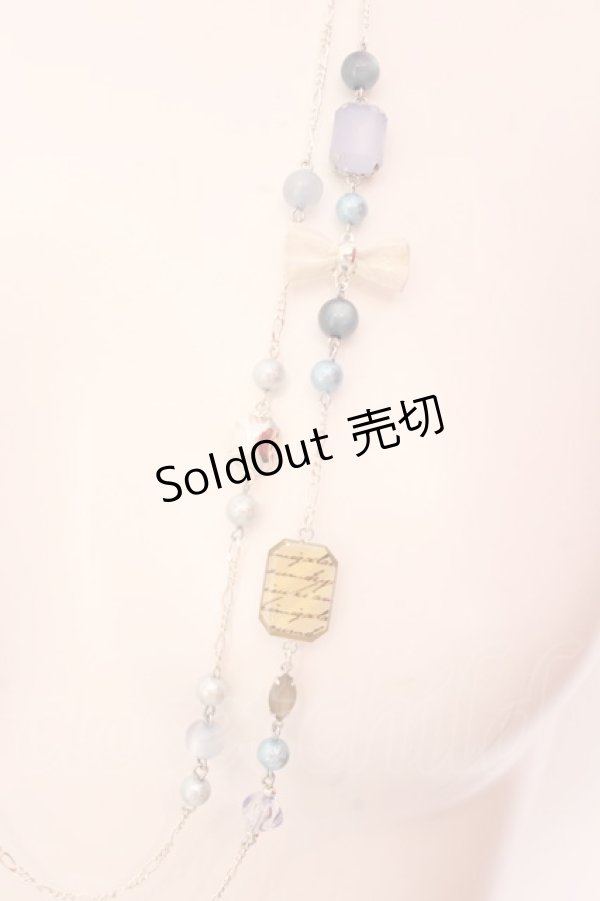 画像2: axes femme / ストーンビーズ2連ネックレス  シルバー O-25-02-20-023-AX-AC-IG-ZT432-F002 (2)