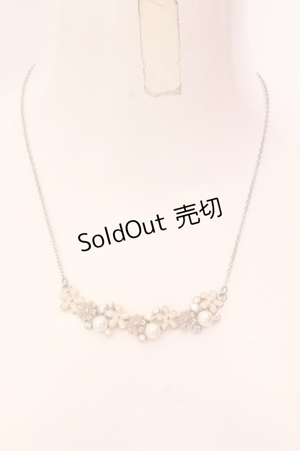 画像1: axes femme / フラワーラインネックレス  ゴールド O-25-02-20-026-AX-AC-IG-ZT432-F002 (1)