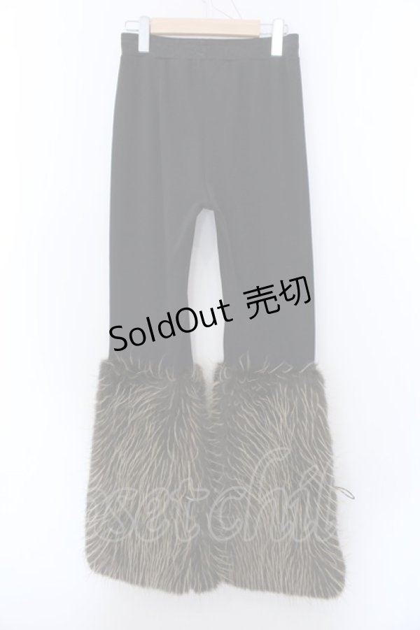 画像2: Qutie Frash / アメＱ×KIST札幌限定 ファーパンツ  ブラック×ブラウン O-25-02-22-003-QU-PA-IG-ZT032 (2)