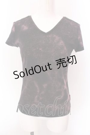 画像: Ozz On / Vネックタイダイトップス  パープル O-25-02-22-026-OO-TO-OW-OS