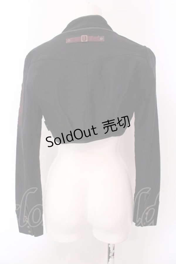 画像4: Ozz Croce / レースアップショートボレロ  ブラック×レッド O-25-02-22-028-OO-TO-IG-OS (4)