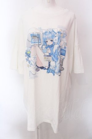 画像: ililil / ねこみみてんしちゃんTシャツver2 F ホワイト O-25-02-22-033-PU-TS-YM-ZI