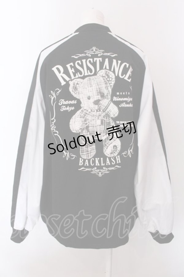 画像4: TRAVAS TOKYO / アイドルマスターコラボ　二宮飛鳥ラグランブルゾン F ブラック×ホワイト O-25-02-22-034-PU-JA-OW-ZY (4)