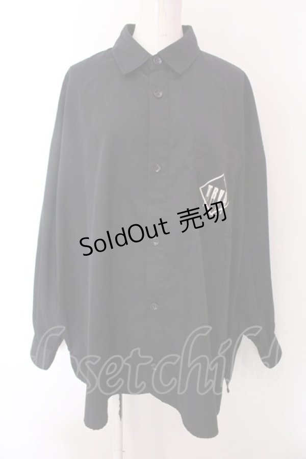 画像1: TRAVAS TOKYO / Locked bear shirts　シャツ F ブラック O-25-02-22-037-PU-TO-OW-OS (1)