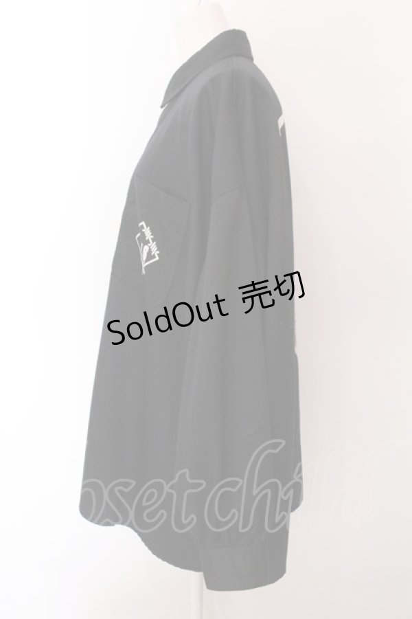 画像2: TRAVAS TOKYO / Locked bear shirts　シャツ F ブラック O-25-02-22-037-PU-TO-OW-OS (2)