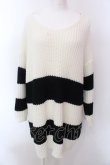 画像1: KRY CLOTHING / CHLL 2 ボーダーニットソー  ブラックｘホワイト O-25-02-22-039-EL-TO-YM-OS (1)