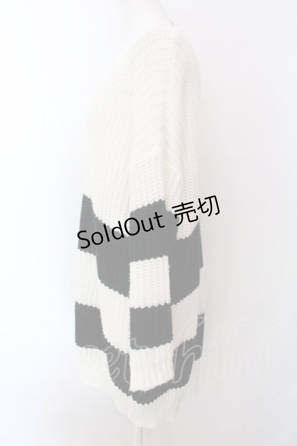画像2: KRY CLOTHING / CHLL 2 ボーダーニットソー  ブラックｘホワイト O-25-02-22-039-EL-TO-YM-ZY (2)