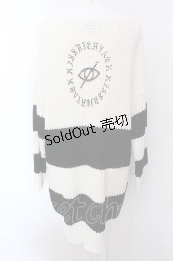 画像3: KRY CLOTHING / CHLL 2 ボーダーニットソー  ブラックｘホワイト O-25-02-22-039-EL-TO-YM-ZY (3)
