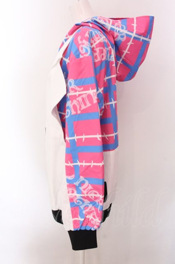 画像2: NieR Clothing / 高品質ORIGINAL JUMPER【ピンクブルー】  ホワイト×ピンク×ブルー O-25-02-22-043-PU-JA-IG-OS (2)