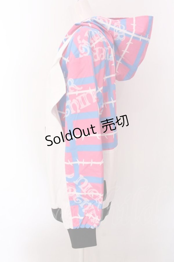 画像2: NieR Clothing / 高品質ORIGINAL JUMPER【ピンクブルー】  ホワイト×ピンク×ブルー O-25-02-22-043-PU-JA-IG-ZT050 (2)