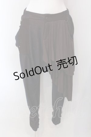 画像: Ozz Croce / サルエルラップパンツ  ブラウン×ネイビー系 O-25-02-22-006-OO-PA-IG-OS