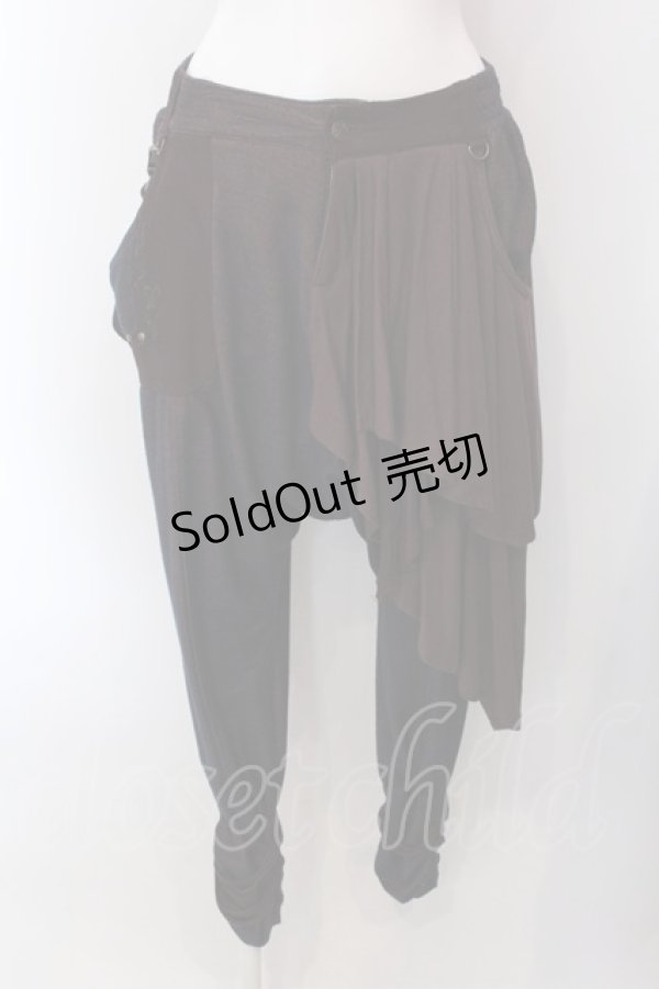 画像1: Ozz Croce / サルエルラップパンツ  ブラウン×ネイビー系 O-25-02-22-006-OO-PA-IG-OS (1)