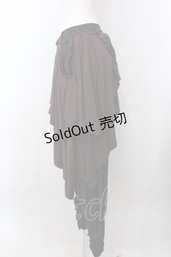 画像2: Ozz Croce / サルエルラップパンツ  ブラウン×ネイビー系 O-25-02-22-006-OO-PA-IG-OS (2)
