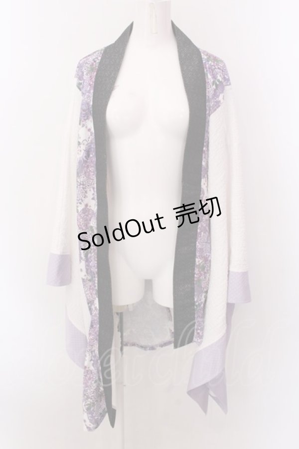 画像1: Qutie Frash / アシメ着物カーデ【２店舗限定カラー】  限定パープル O-25-02-22-058-QU-OP-IG-OS (1)
