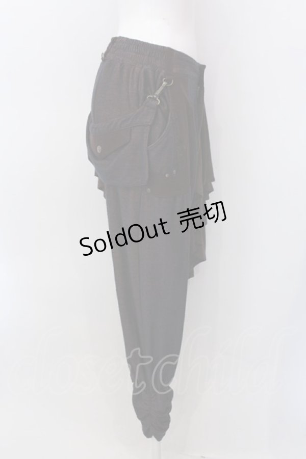 画像3: Ozz Croce / サルエルラップパンツ  ブラウン×ネイビー系 O-25-02-22-006-OO-PA-IG-OS (3)