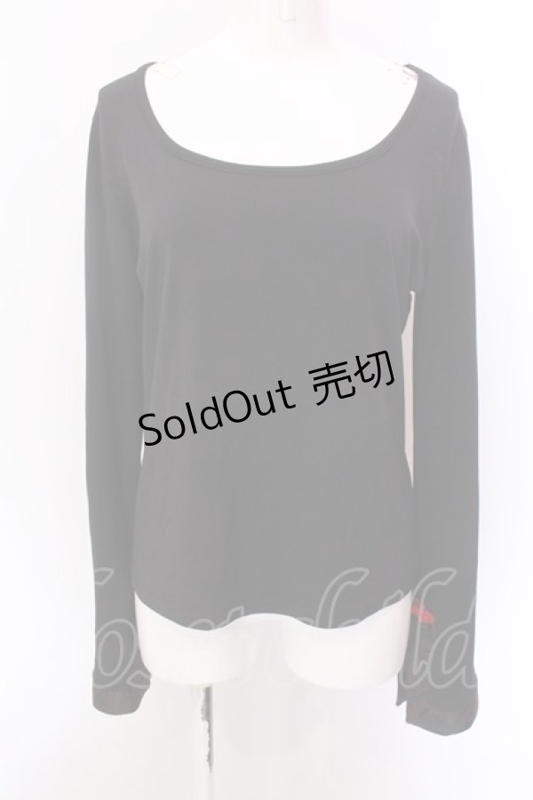 画像1: Qutie Frash / 2020プレミアム-金華-インナーTシャツ  ブラック×レッド O-25-02-22-067-QU-TO-IG-ZI (1)