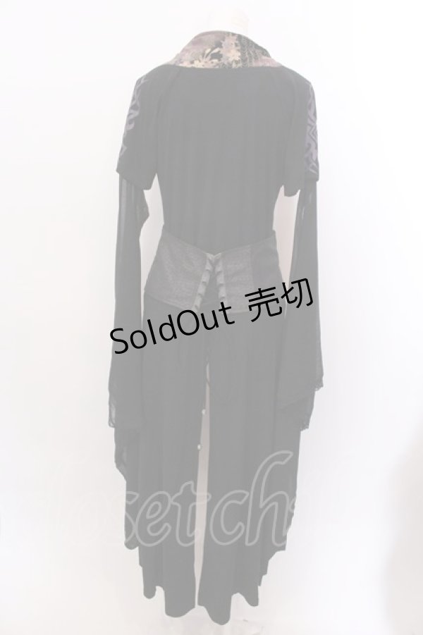 画像3: Qutie Frash / 楊柳着物袖カーディガン  ブラック O-25-02-22-076-QU-OP-IG-OS (3)