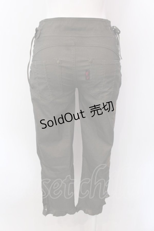 画像3: Ozz On / サイドエンブロイダリーパンツ  カーキグリーン O-25-02-22-008-OO-PA-OW-OS (3)