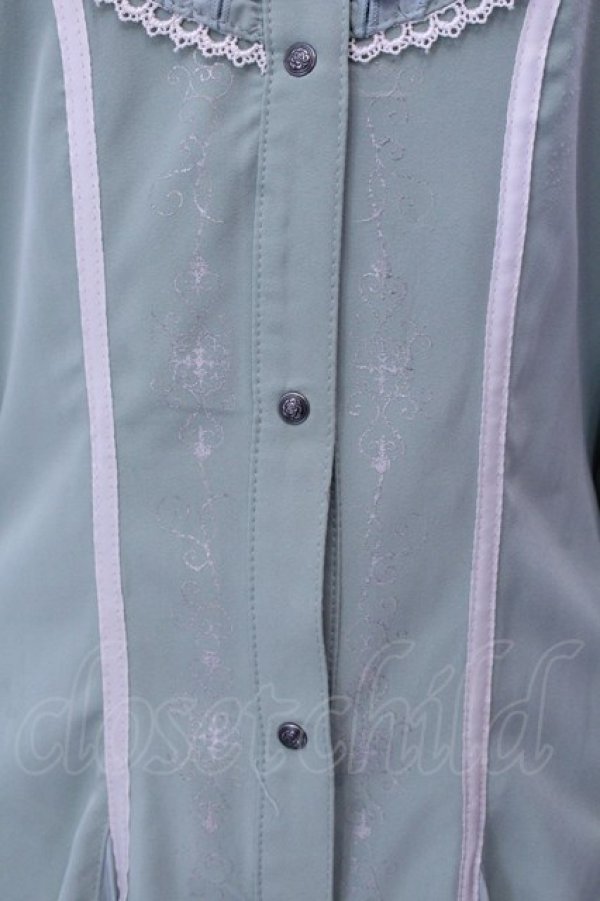 画像3: Ozz oneste / レースアップスリーブシャツワンピース  グリーン O-25-02-22-017-OO-TO-OW-ZI (3)