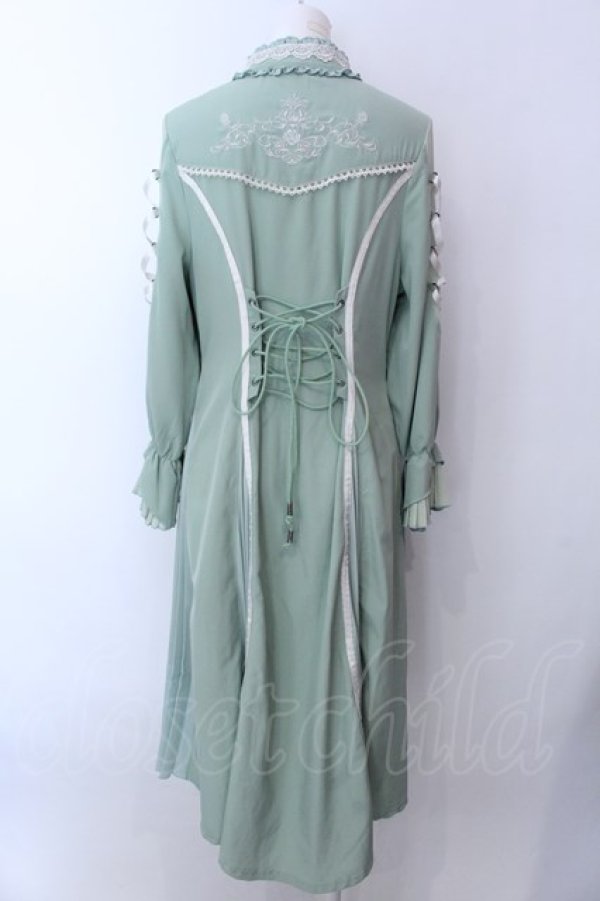 画像5: Ozz oneste / レースアップスリーブシャツワンピース  グリーン O-25-02-22-017-OO-TO-OW-ZI (5)