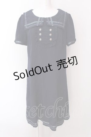 画像: Ozz oneste / セーラー襟ナポレオン半袖ワンピース   O-25-02-22-023-OO-OP-IG-ZI