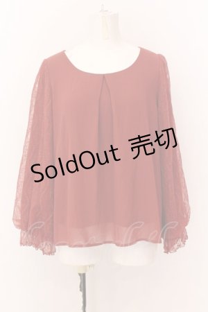 画像: axes femme / 袖レースプルオーバー M オレンジ O-25-02-23-001-AX-TO-IG-OS