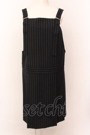 画像: Jane Marple / Churchill stripe salopette skirt サロペットスカート M ネイビー O-25-02-23-042-JM-OP-IG-ZT0430