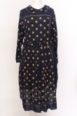画像1: Jane Marple Dans Le Salon / Granny’s buttons day dress M ネイビー O-25-02-23-043-JM-OP-OW-ZT059 (1)