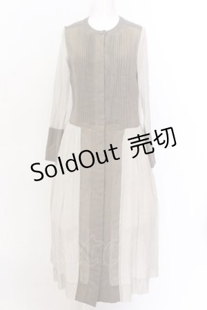 画像: Jane Marple Dans Le Salon / グリッタータックドッキングワンピース M カーキｘゴールド O-25-02-23-044-JM-OP-YM-ZT059