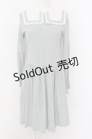 画像: Jane Marple / ソフト天竺クラシックマリンカラーのワンピース M サックス O-25-02-23-046-JM-OP-IG-ZT075